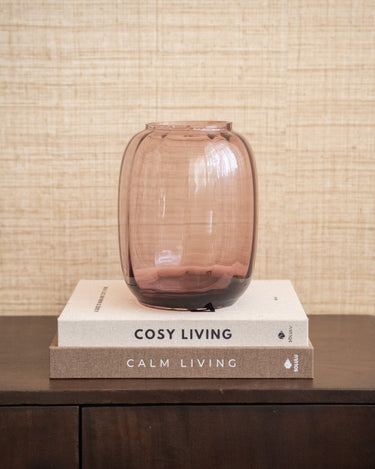 Vase Mouthblown Glass Burgundy - Things I Like Things I Love