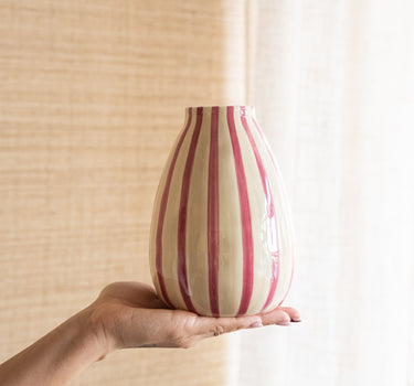 Vase Stripe Beige/Pink - Things I Like Things I Love