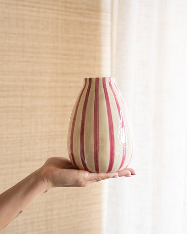 Vase Stripe Beige/Pink - Things I Like Things I Love