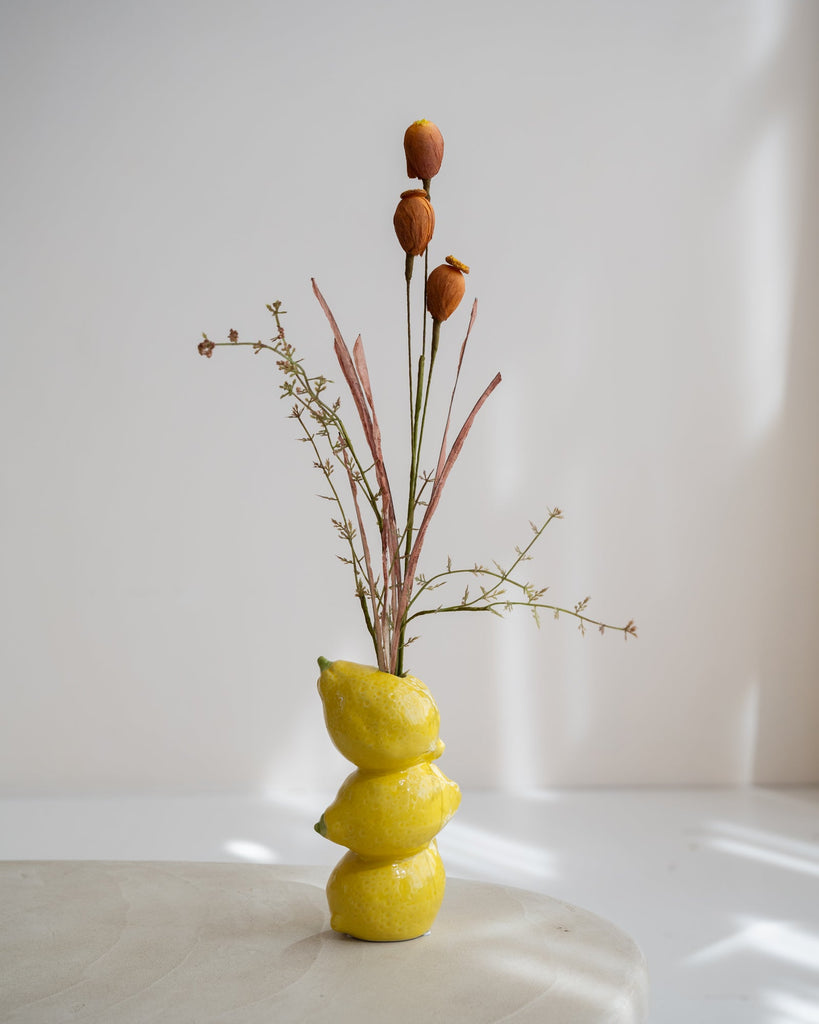 Vase Triple Lemon - Things I Like Things I Love