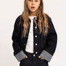 Vega Jacket Fold Up Denim GIRLS Dark Blue Denim - Things I Like Things I Love