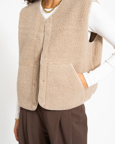 Vera Teddy Vest Humus/Melange - Things I Like Things I Love