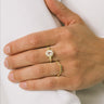 Vintage Rose Quartz Flower Ring Gold - Things I Like Things I Love