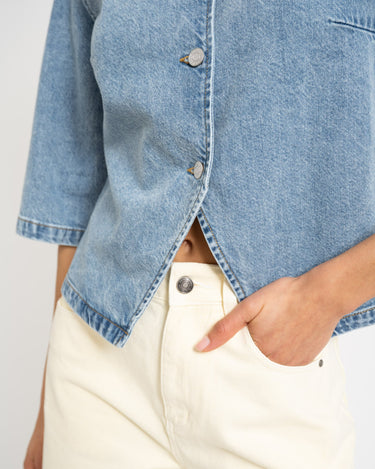 VIOLA DENIM SHIRT Blue Denim - Things I Like Things I Love