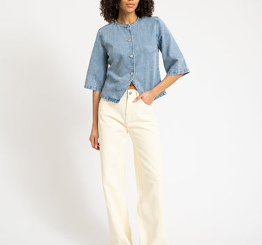 VIOLA DENIM SHIRT Blue Denim - Things I Like Things I Love