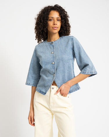 VIOLA DENIM SHIRT Blue Denim - Things I Like Things I Love