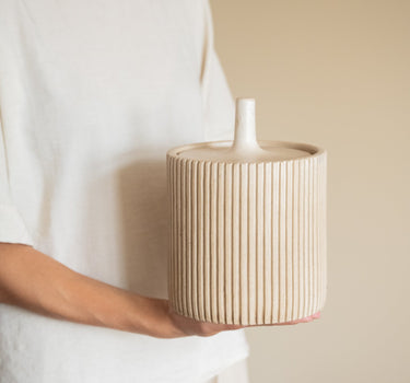 Voorraadpot Zilt Keramiek Beige - Things I Like Things I Love