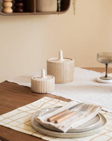 Voorraadpot Zilt Keramiek Beige - Things I Like Things I Love