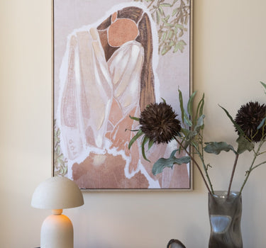 Wall Art Lady Canvas Beige - Things I Like Things I Love