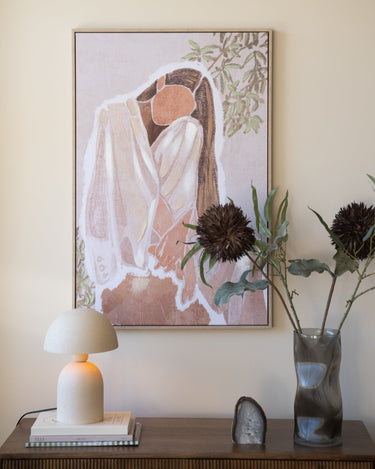 Wall Art Lady Canvas Beige - Things I Like Things I Love