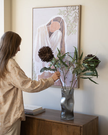 Wall Art Lady Canvas Beige - Things I Like Things I Love