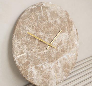 Wall Clock Moreno Marble Brown - Things I Like Things I Love