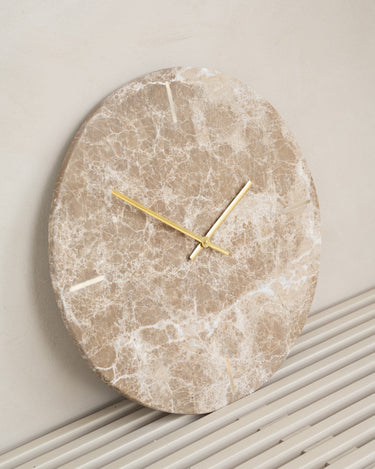 Wall Clock Moreno Marble Brown - Things I Like Things I Love