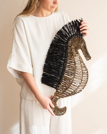 Wall Deco Seahorse Raffia - Things I Like Things I Love
