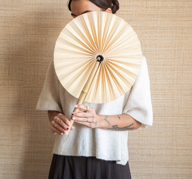 Wall Fan Round Bamboo - Things I Like Things I Love