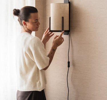 Wall Lamp Litto Linen Beige - Things I Like Things I Love