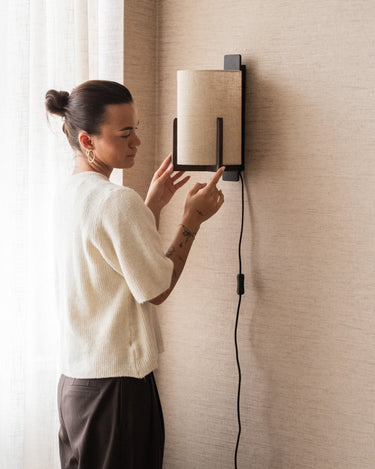 Wall Lamp Litto Linen Beige - Things I Like Things I Love