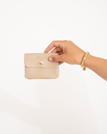 Wallet Lisa Small Real Leather Taupe - Things I Like Things I Love