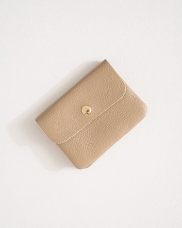 Wallet Lisa Small Real Leather Taupe - Things I Like Things I Love