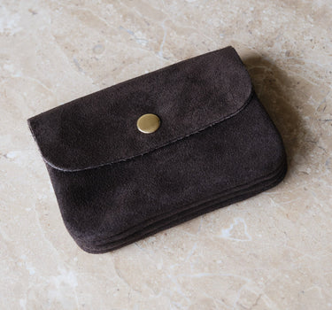 Wallet Lisa Small REAL SUEDE Bruin - Things I Like Things I Love