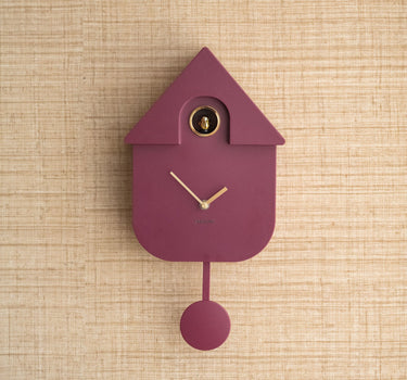 Wandklok Moderne Koekoek Mauve / Bruin - Things I Like Things I Love