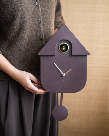 Wandklok Moderne Koekoek Mauve / Bruin - Things I Like Things I Love
