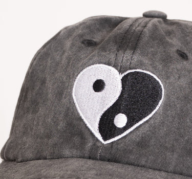 Washed Cap Black Ying Yang - Things I Like Things I Love