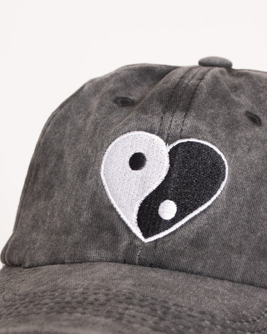 Washed Cap Black Ying Yang - Things I Like Things I Love