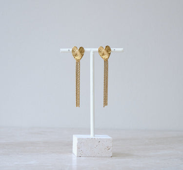 Waterfall Hearts Earrings Goud - Things I Like Things I Love