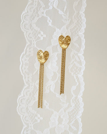 Waterfall Hearts Earrings Goud - Things I Like Things I Love