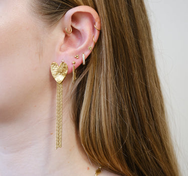Waterfall Hearts Earrings Goud - Things I Like Things I Love