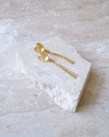 Waterfall Hearts Earrings Goud - Things I Like Things I Love