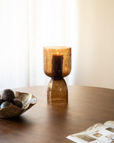 Waxinelichthouder Bexa Glass Bruin - Things I Like Things I Love