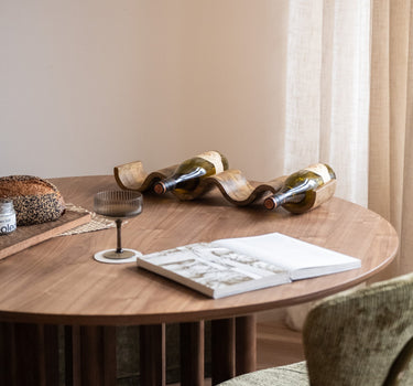 Wine Bottle Holder Wave Mango Wood - Things I Like Things I Love