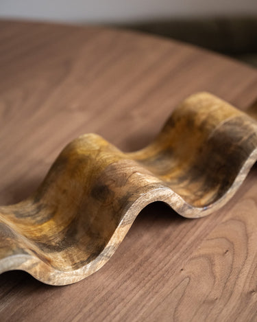 Wine Bottle Holder Wave Mango Wood - Things I Like Things I Love