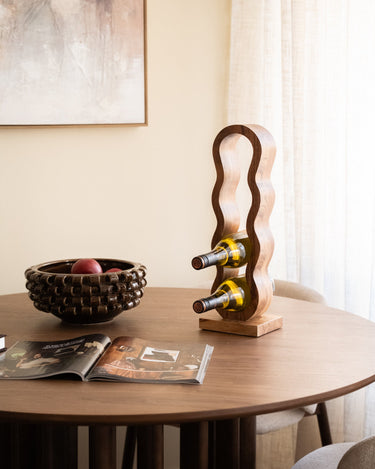 Wine Rack Edolo Brown Wood - Things I Like Things I Love