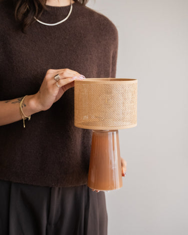 Wireless Table Lamp Rattan - Things I Like Things I Love