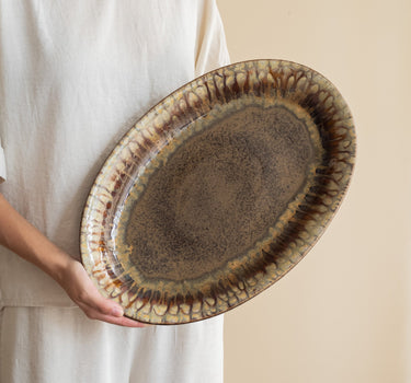 X - Large Serving Plate Mocha - Things I Like Things I Love