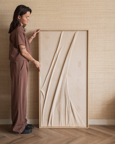 X - Large Wall Art Veck Beige - Things I Like Things I Love