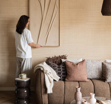 X - Large Wall Art Veck Beige - Things I Like Things I Love