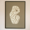 X - Large Wall Art Vivid Vase Olive Green - Things I Like Things I Love