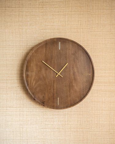 X - Large Wall Clock Veti Wood Mango - Things I Like Things I Love