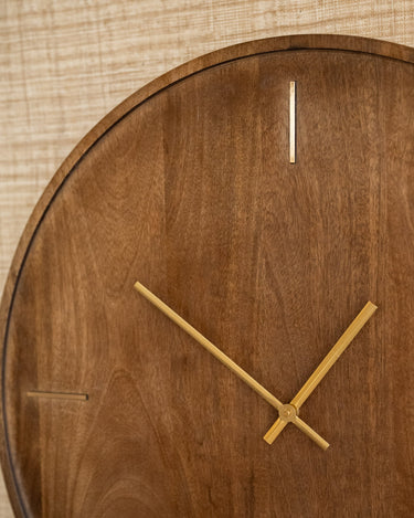 X - Large Wall Clock Veti Wood Mango - Things I Like Things I Love