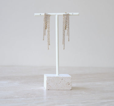 Zircon Waterfall Earrings Gold Goud - Things I Like Things I Love