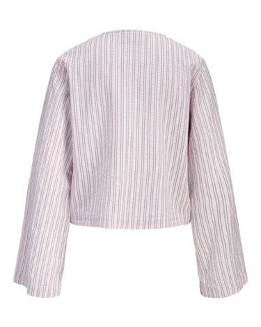 Zoe Seersucker Tie Shirt Pink Lady Brown - Things I Like Things I Love