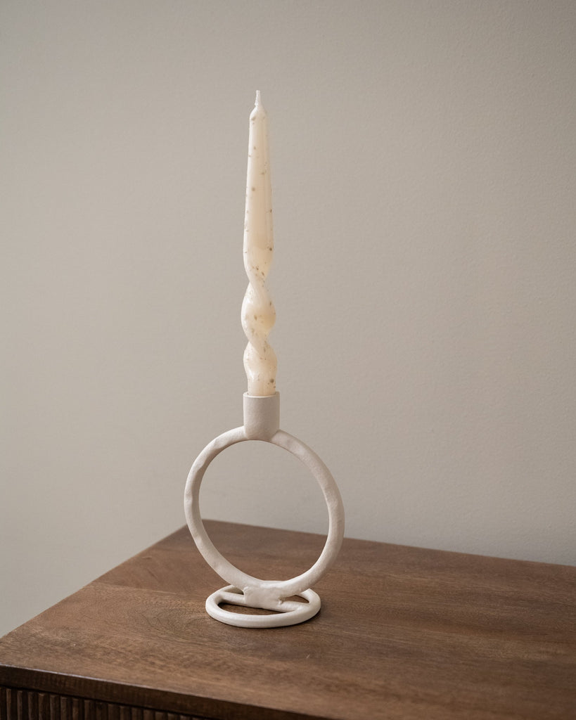 Candle Holder Beige Bobbili Large - Things I Like Things I Love