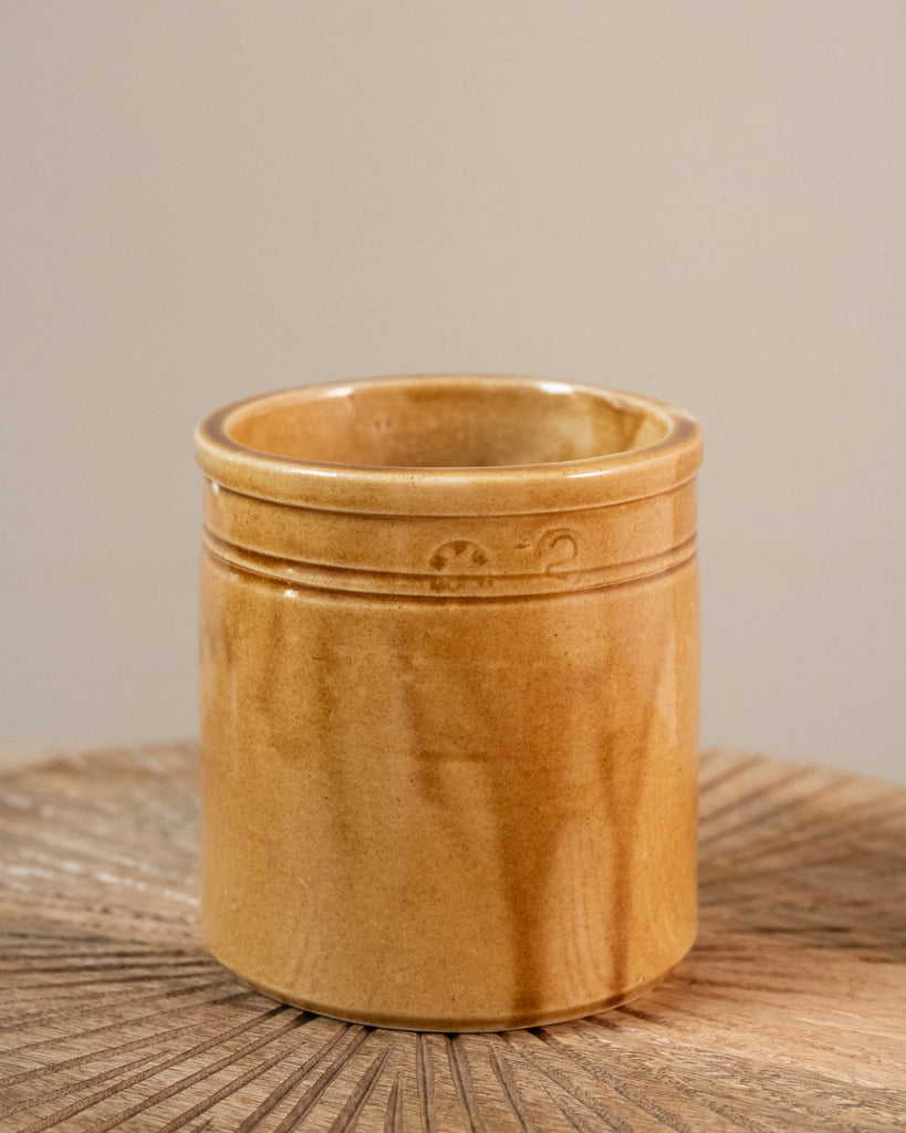 Cutlery Jar Stoneware Mustard - Things I Like Things I Love