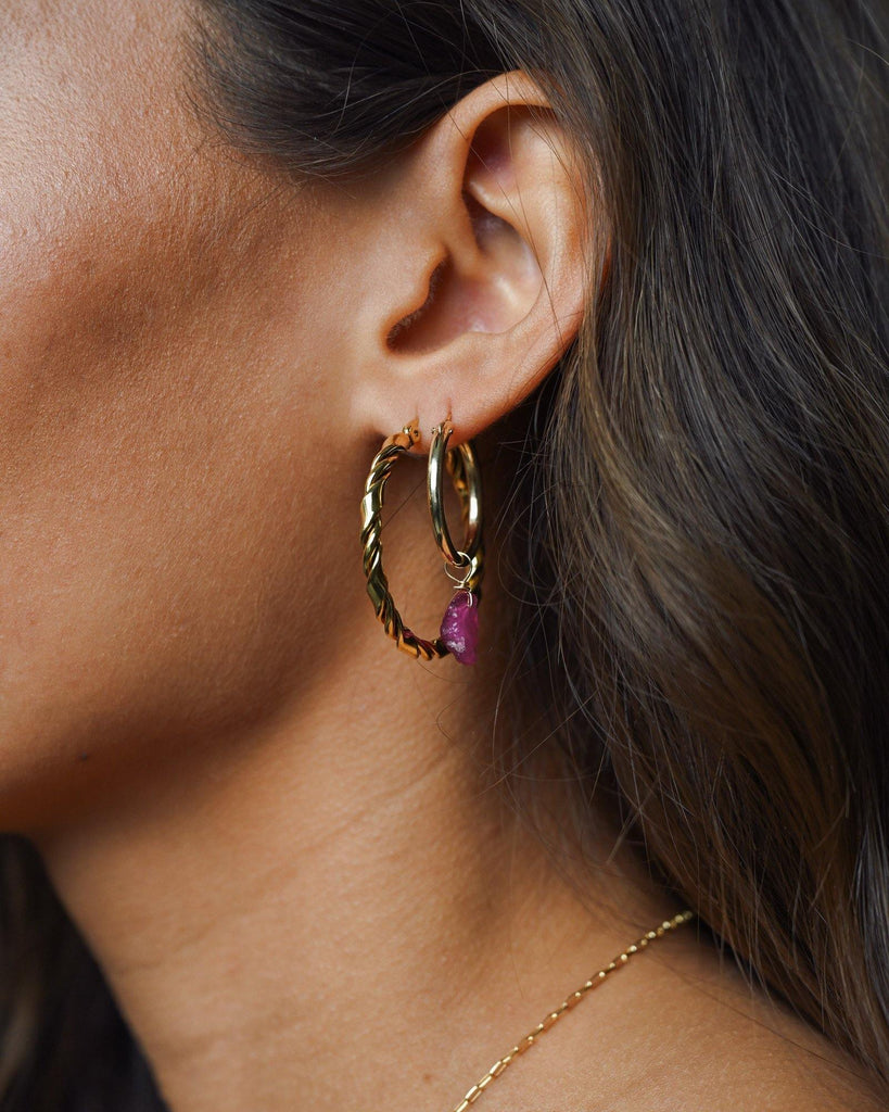 Earring Charm July Ruby Gold Filled - Things I Like Things I Love