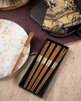 Gift set - Chopstick Bamboo Brown