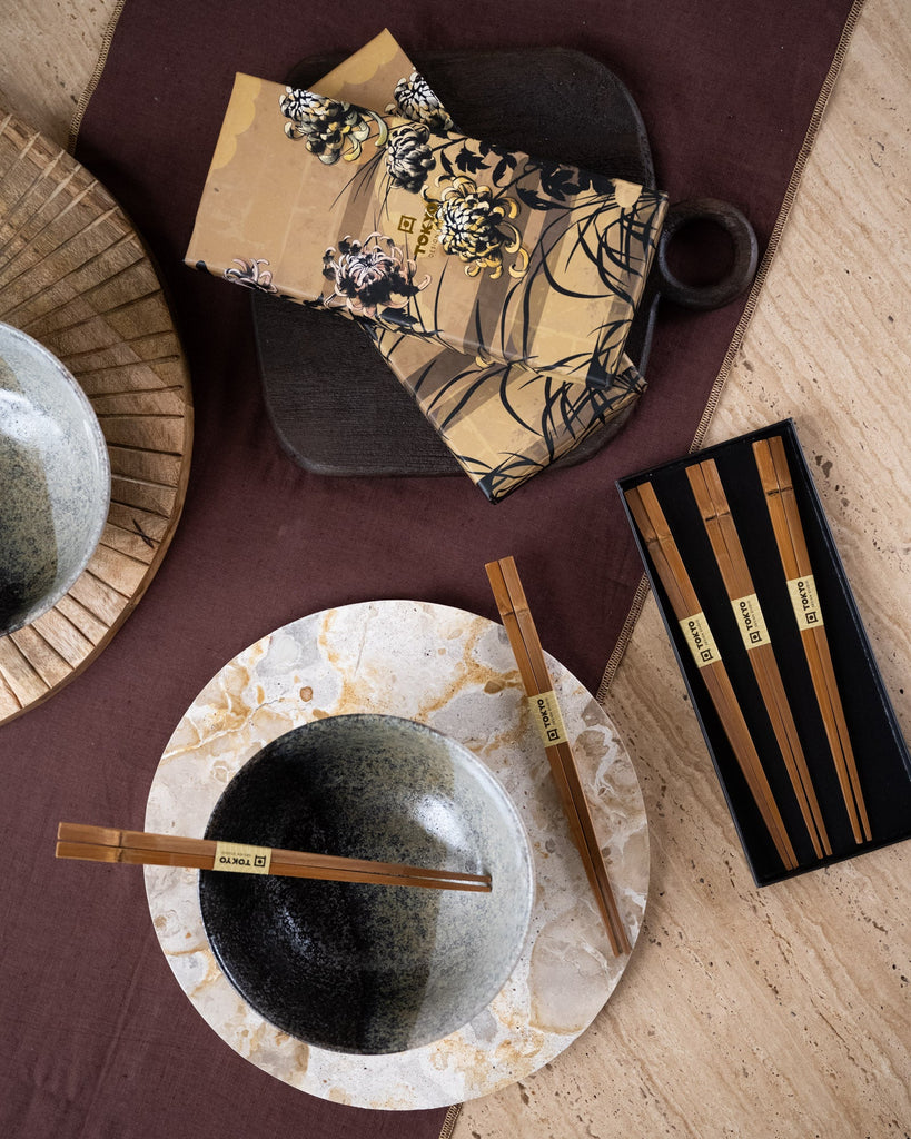 Giftset- Chopstick Bamboo Brown - Things I Like Things I Love